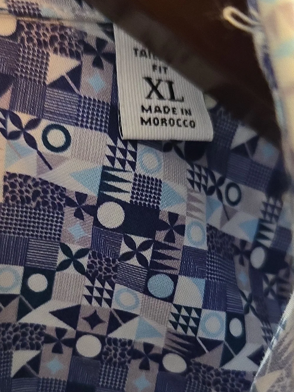 Robert Graham Blue Geometric Print Men's Shirt